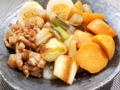 家族用★豚肉とさつまいもの甘酢炒め